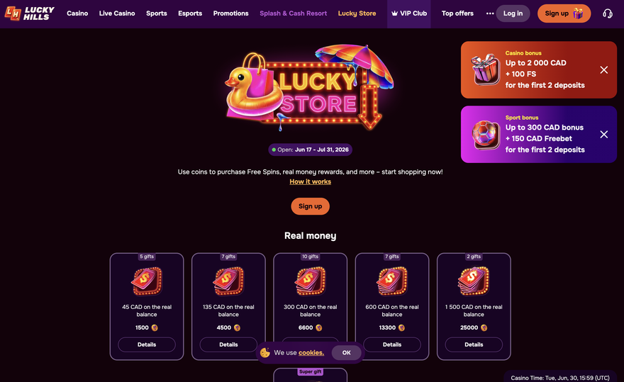 lucky hills casino Jeu